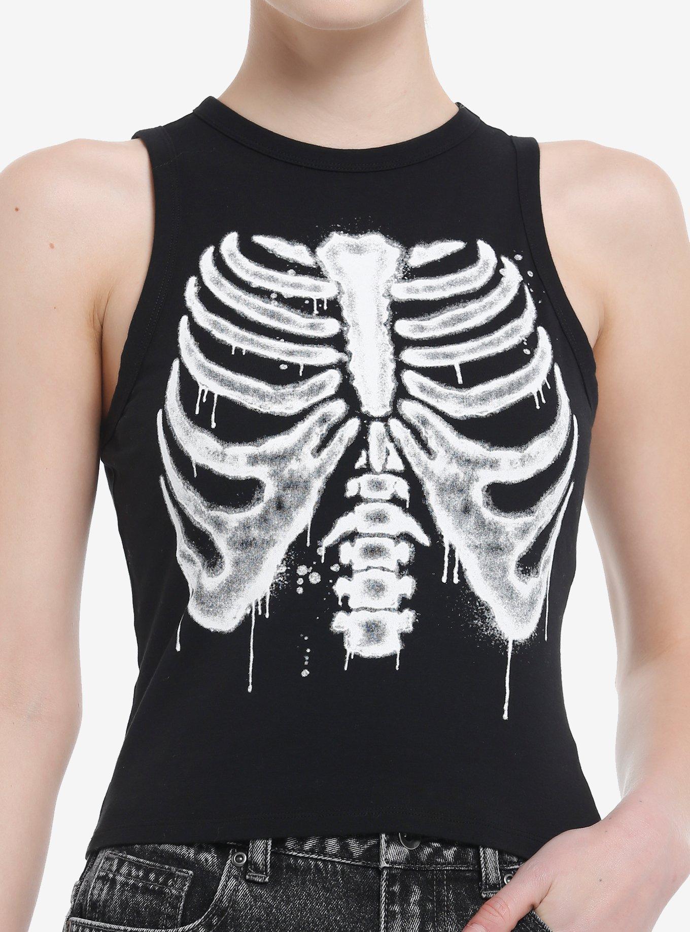 Social Collision Drippy Rib Cage Girls Muscle Tank Top | Hot