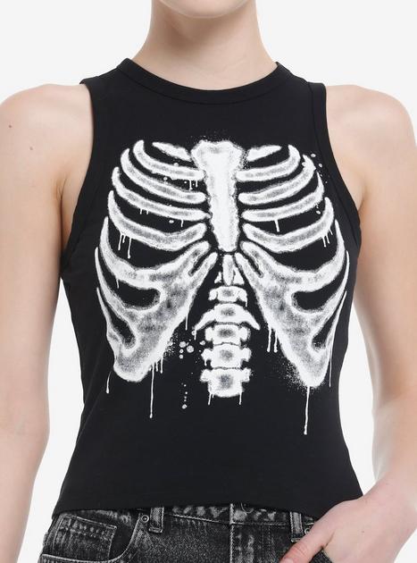Social Collision Drippy Rib Cage Girls Muscle Tank Top | Hot Topic