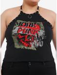 Social Collision® More Punk Than You Girls Halter Tank Top Plus Size, RED, hi-res