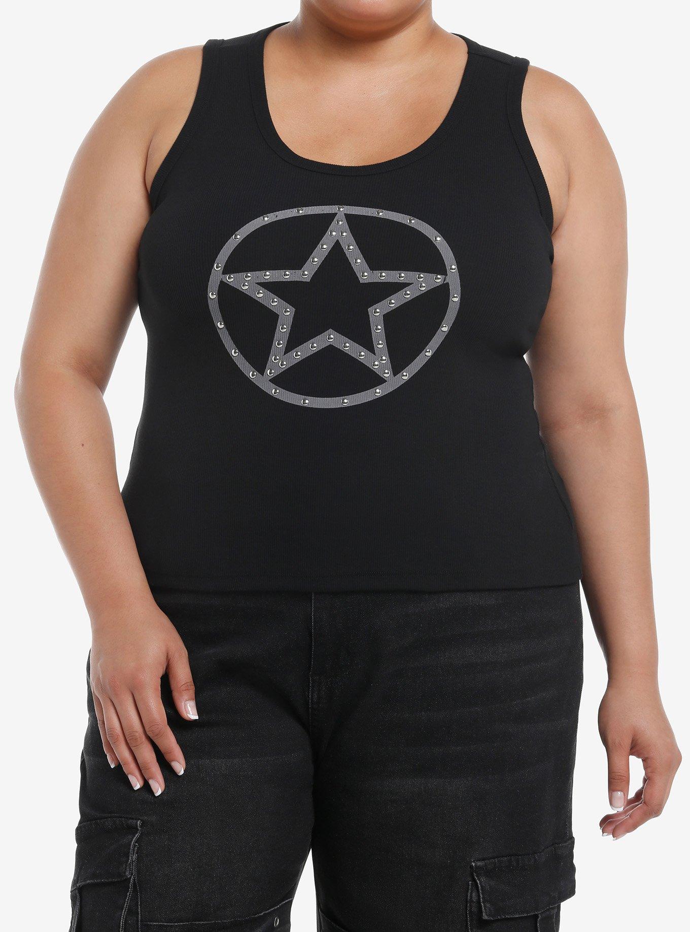 Social Collision Sheriff Star Girls Tank Top Plus Size, , hi-res