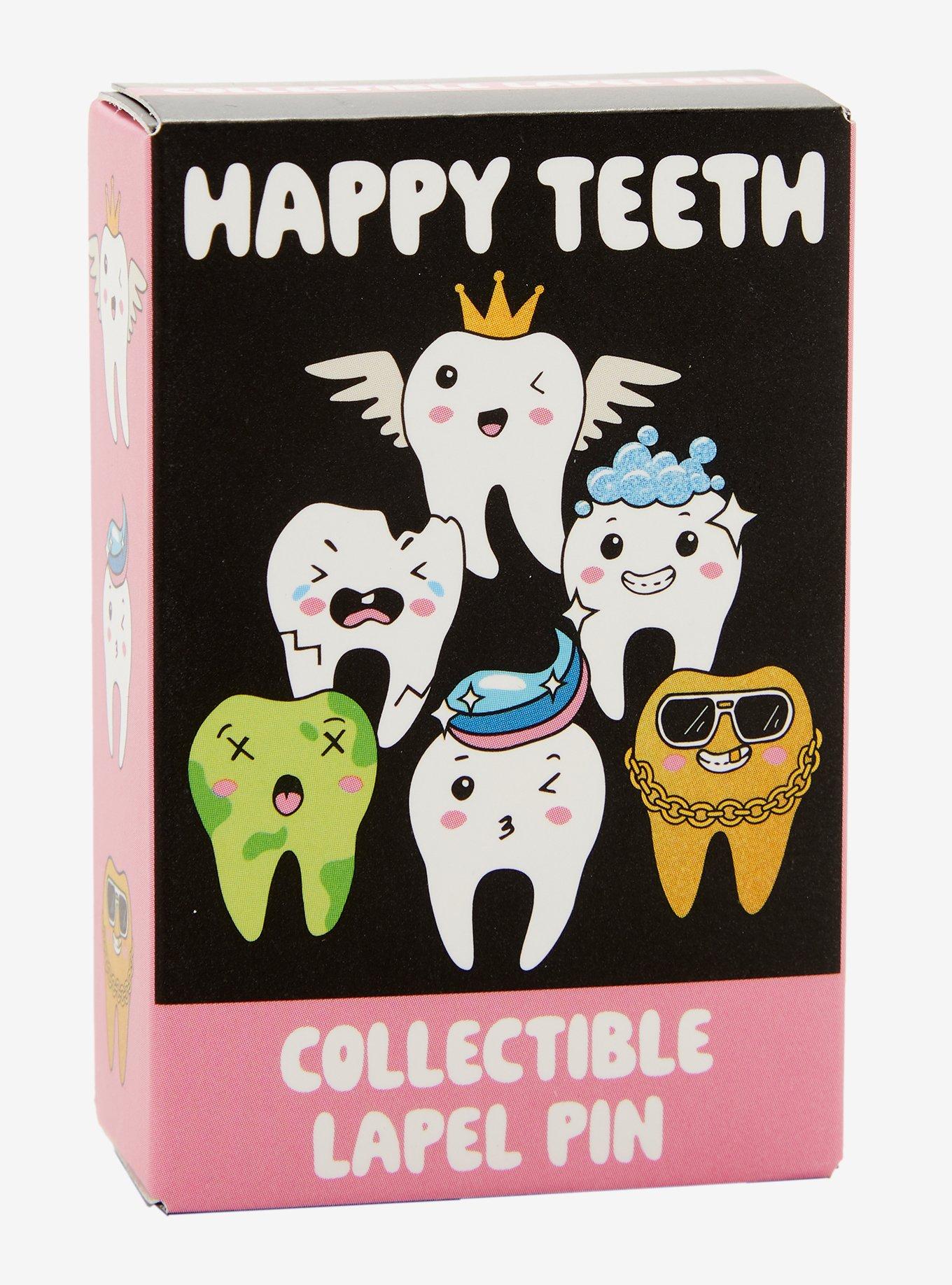 Happy & Sad Teeth Blind Box Enamel Pin, , hi-res