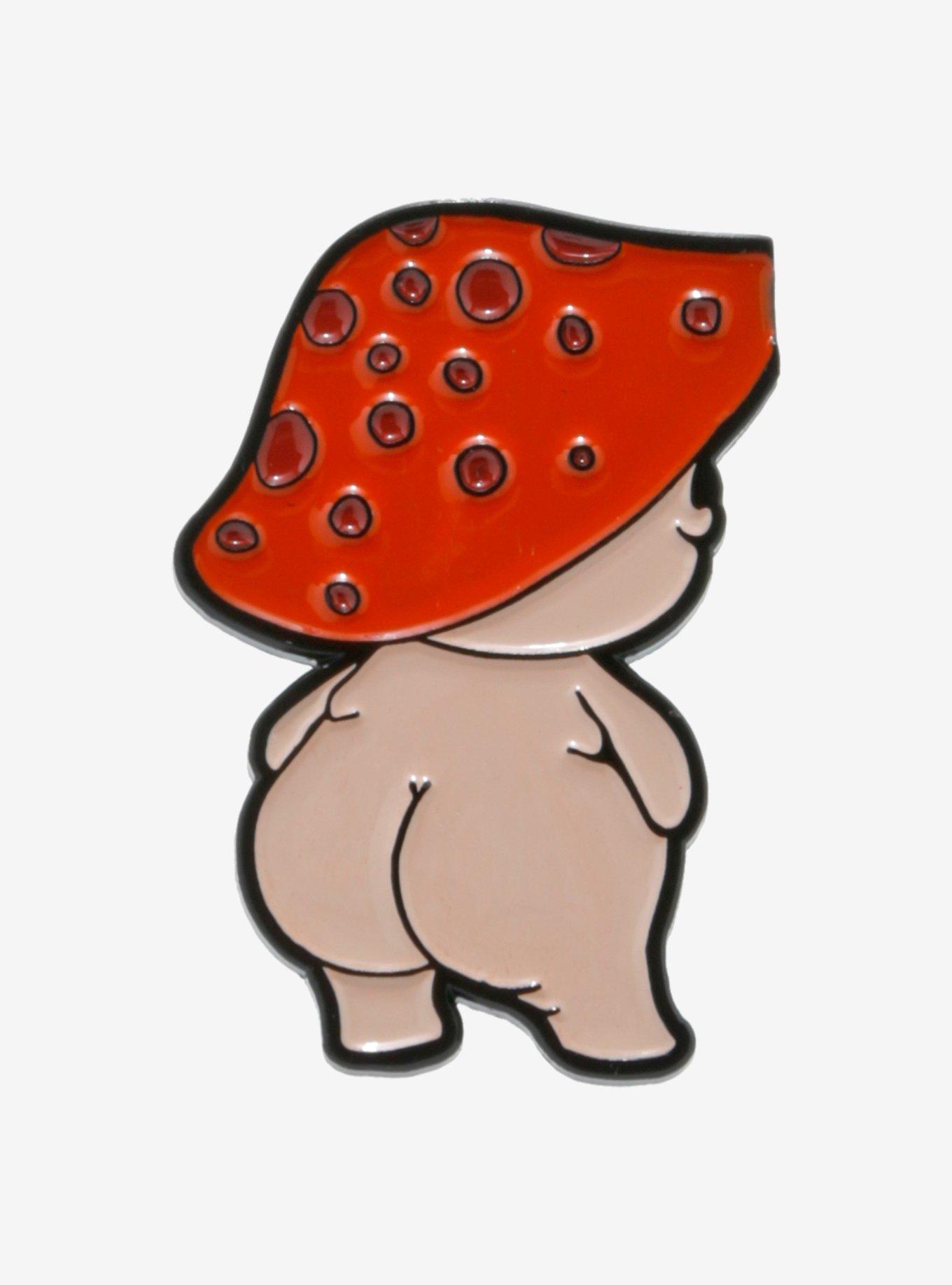 Mushroom Butt Enamel Pin By Lyndsey Paynter, , hi-res