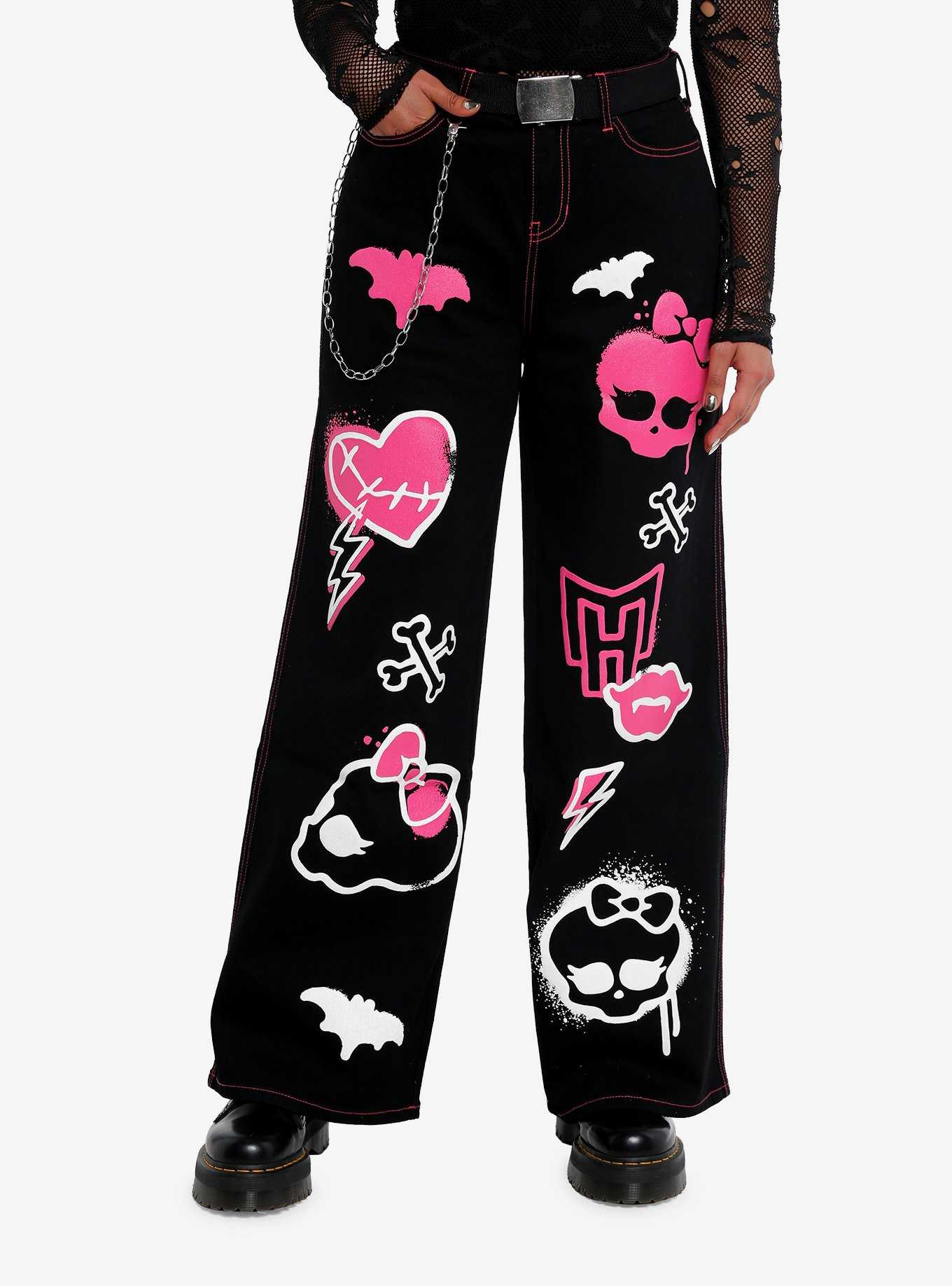 Monster High Icons Girls Wide-Leg Jeans, , hi-res