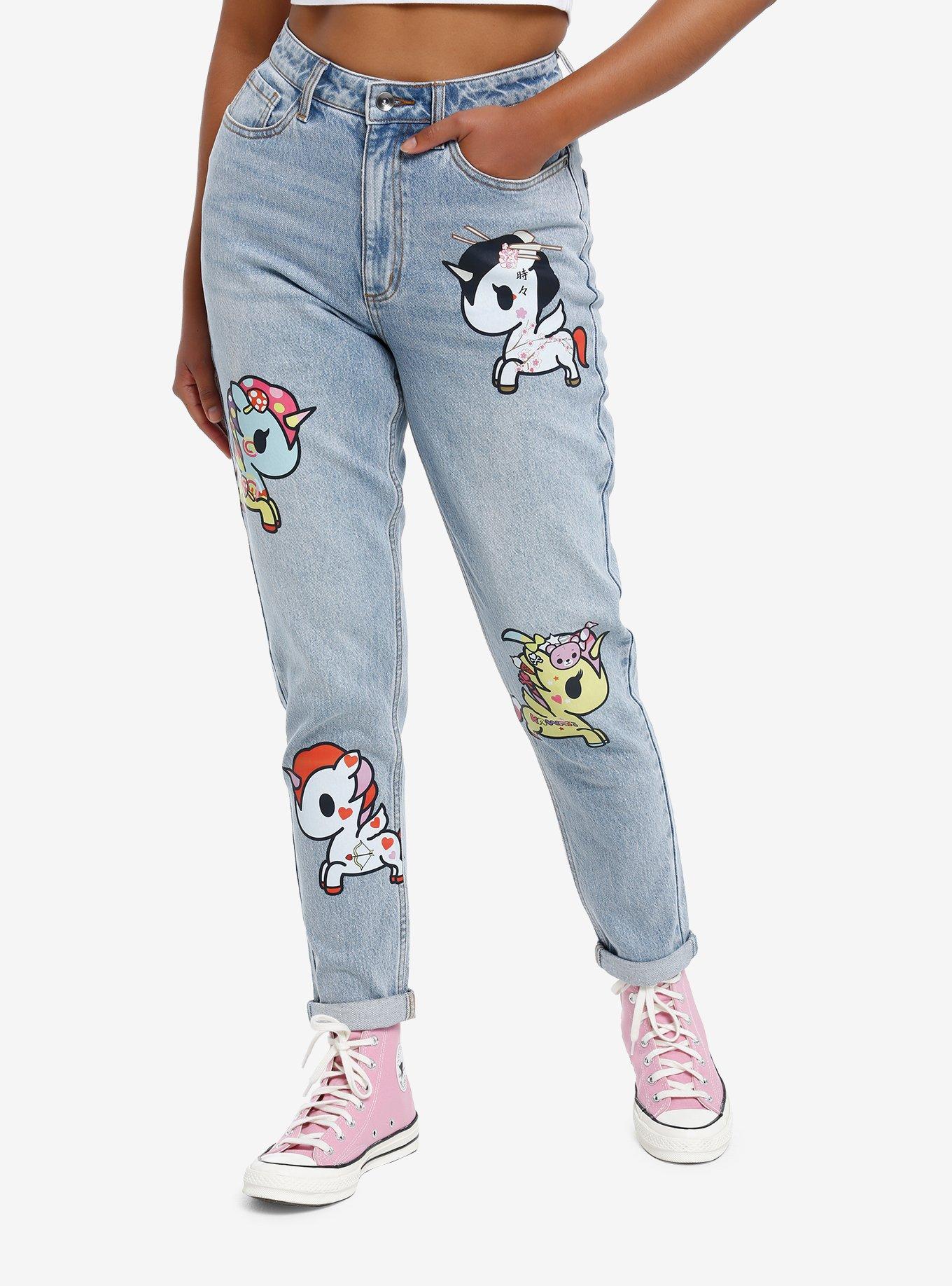 Tokidoki Unicorno Mom Jeans, MULTI, hi-res