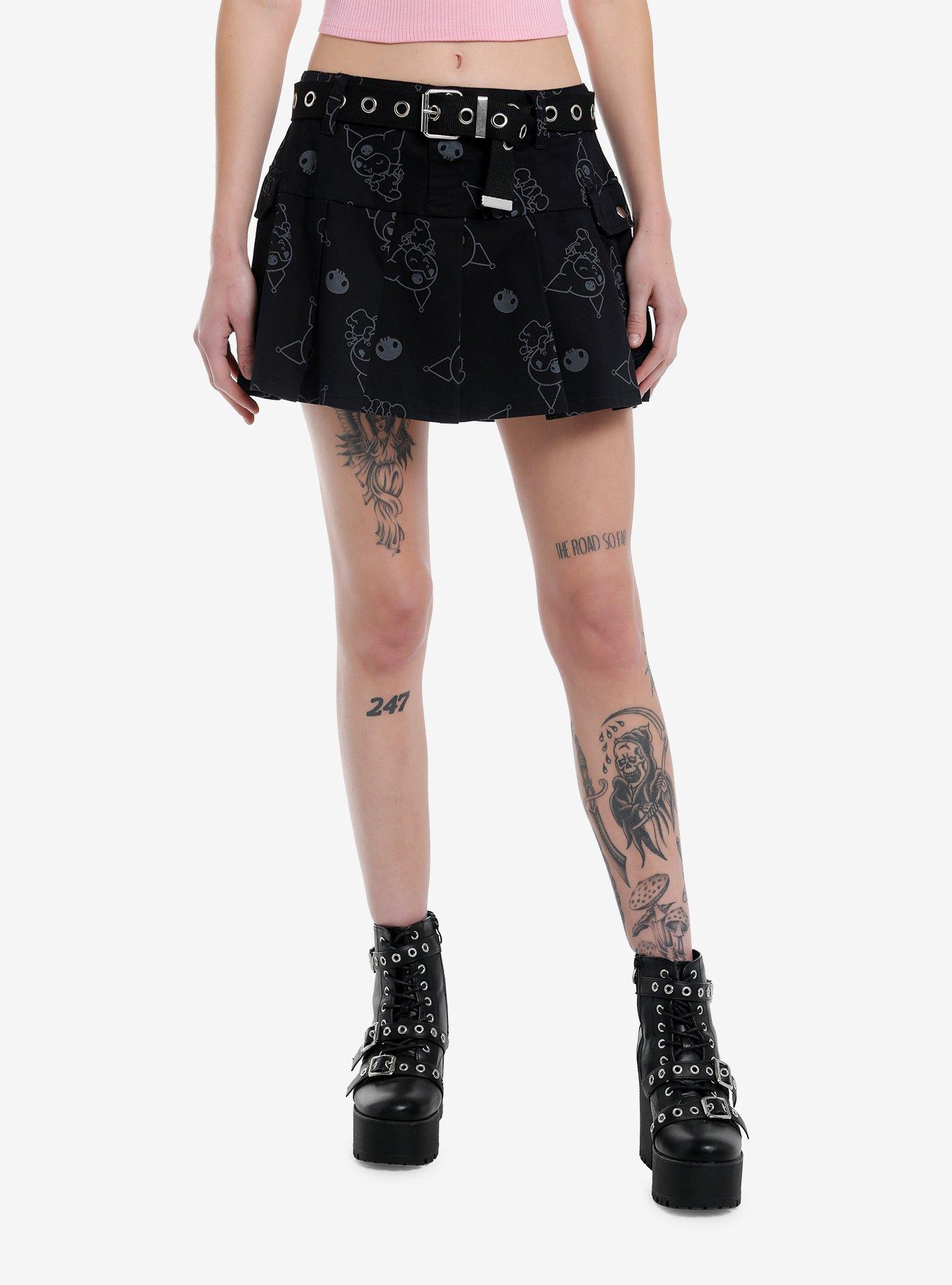 Kuromi Belted Cargo Skirt, , hi-res