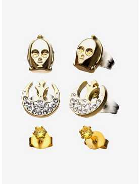 Star Wars C-3PO Silver Plated Earring Set, , hi-res