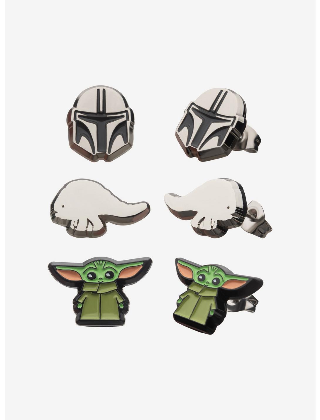 Star Wars: The Mandalorian Grogu Helmet and Blurrg Earring Set, , hi-res
