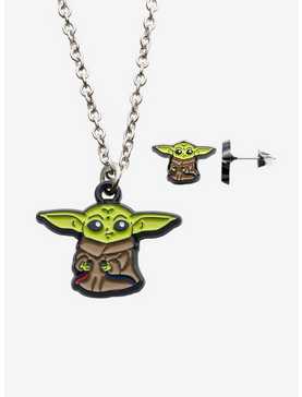 Star Wars: The Mandalorian Grogu Necklace And Earring Set, , hi-res