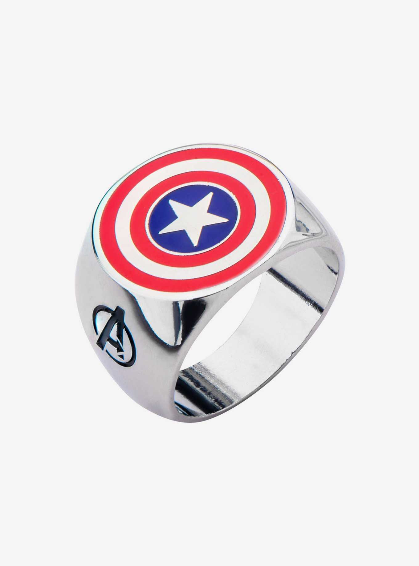 Marvel Captain America Logo Ring, , hi-res