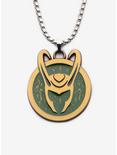 Marvel Loki Helmet Medallion Symbol Necklace, , hi-res