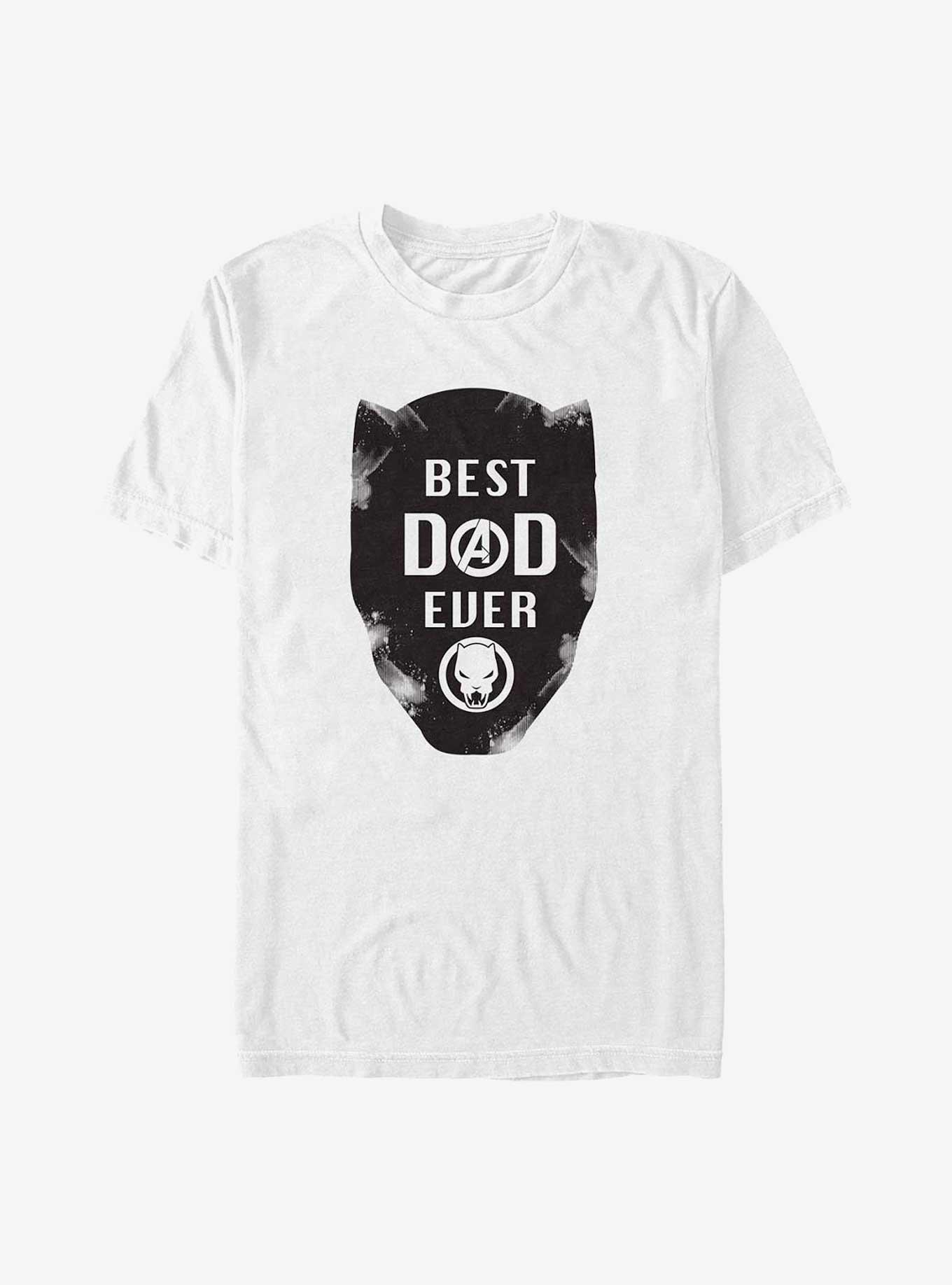 Marvel Blank Panther Best Dad Ever Big & Tall T-Shirt, WHITE, hi-res