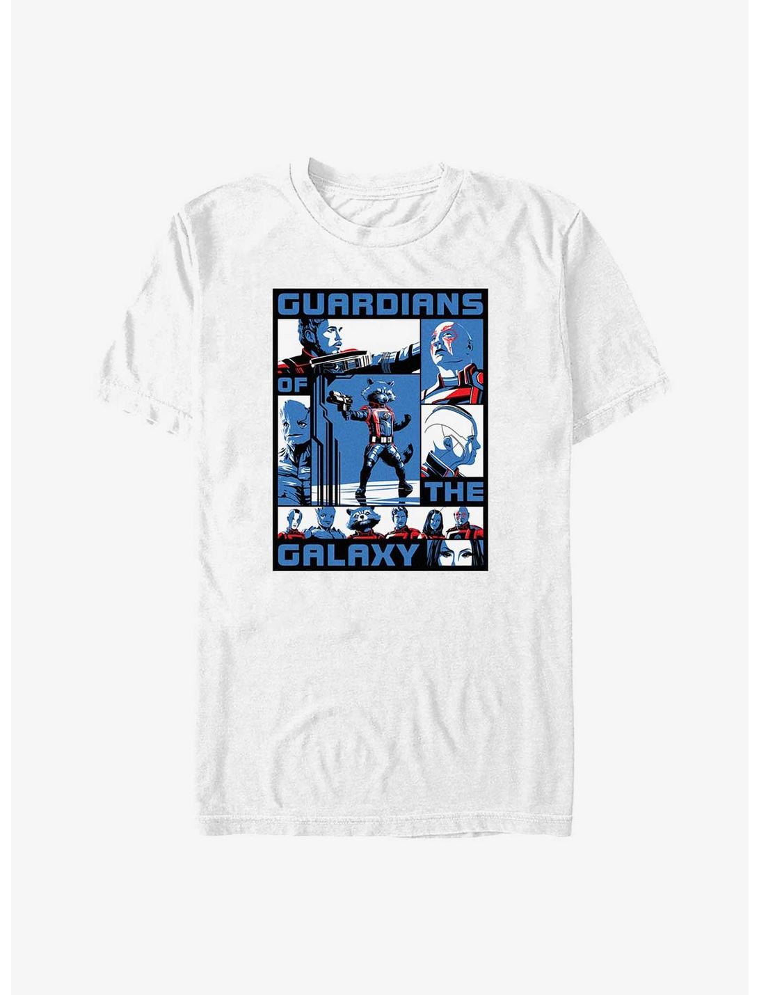Marvel Guardians of the Galaxy Guardians Poster Big & Tall T-Shirt, WHITE, hi-res