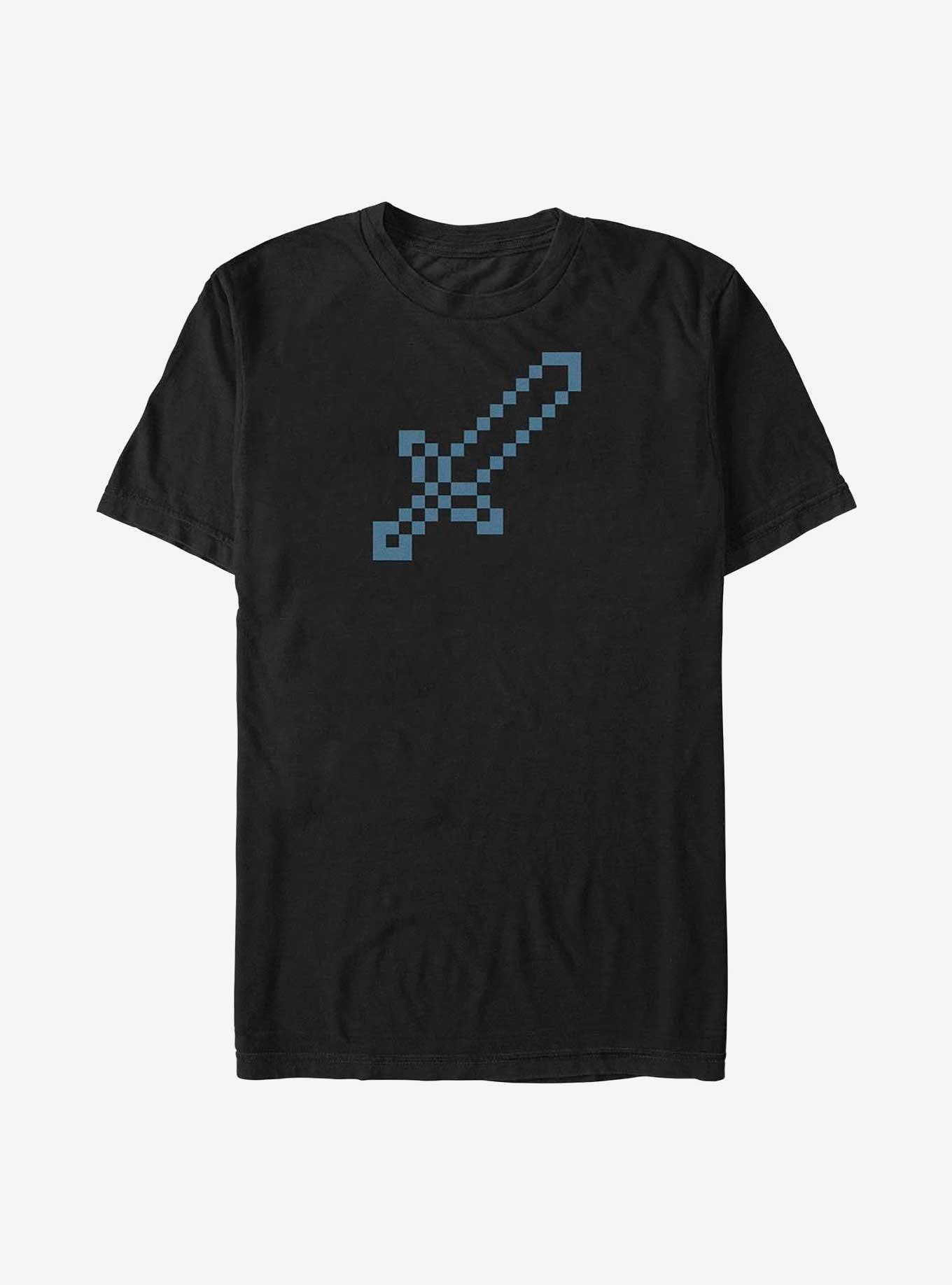 Minecraft Sword Icon Big & Tall T-Shirt, BLACK, hi-res