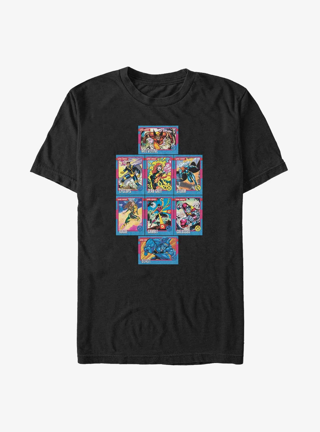 Marvel X-Men Core Cards Big & Tall T-Shirt, BLACK, hi-res