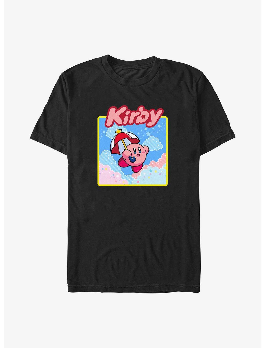 Kirby Starry Umbrella Big & Tall T-Shirt, BLACK, hi-res