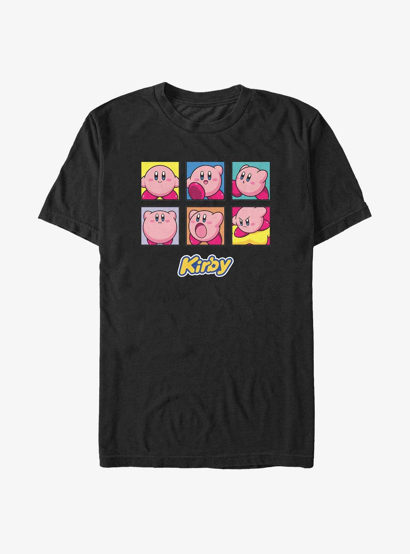 Kirby Faces of Kirby Big & Tall TShirt BLACK BoxLunch