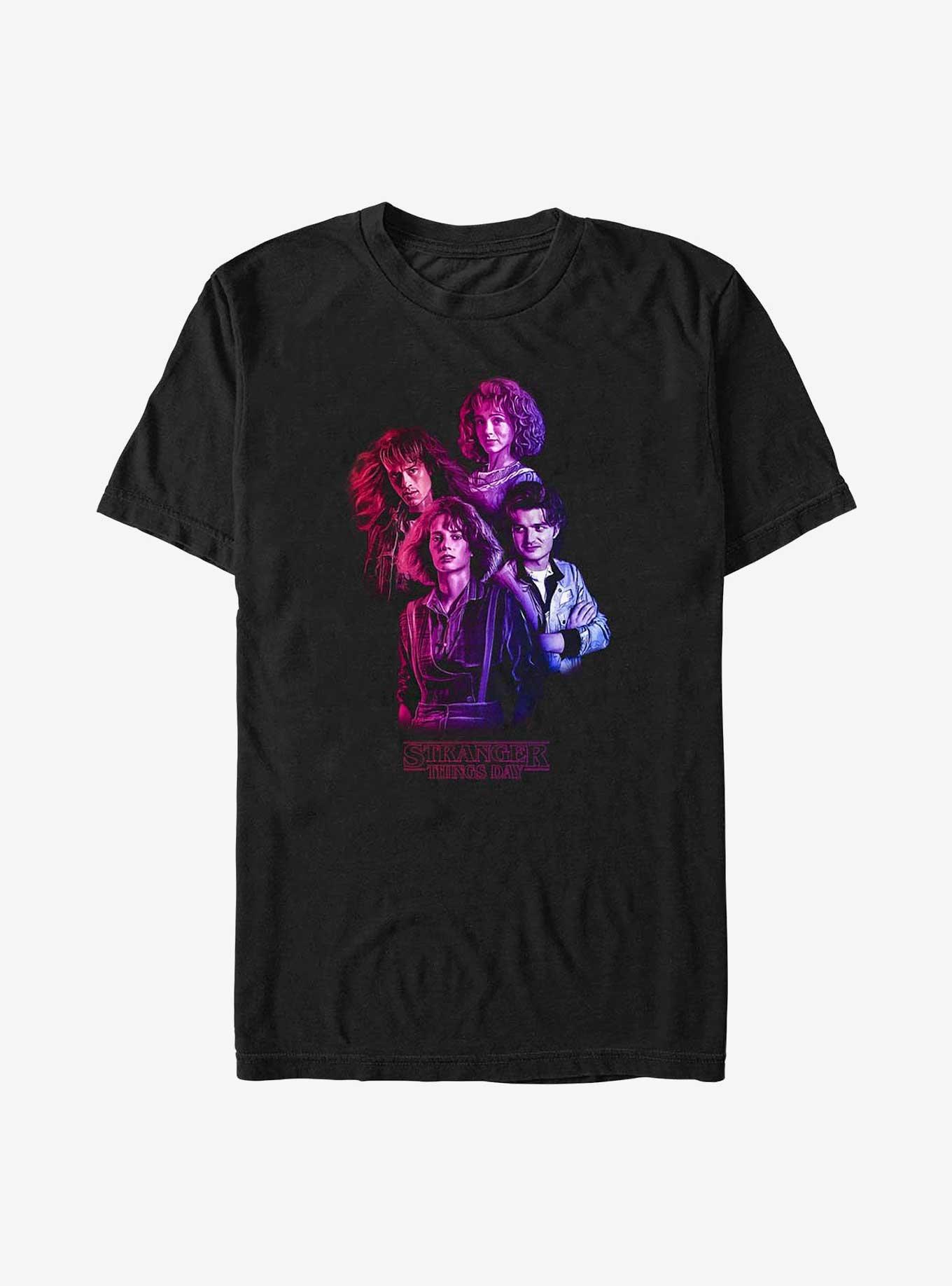 Stranger Things The Big Kids Eddie Nancy Robin and Steve Big & Tall T-Shirt, , hi-res