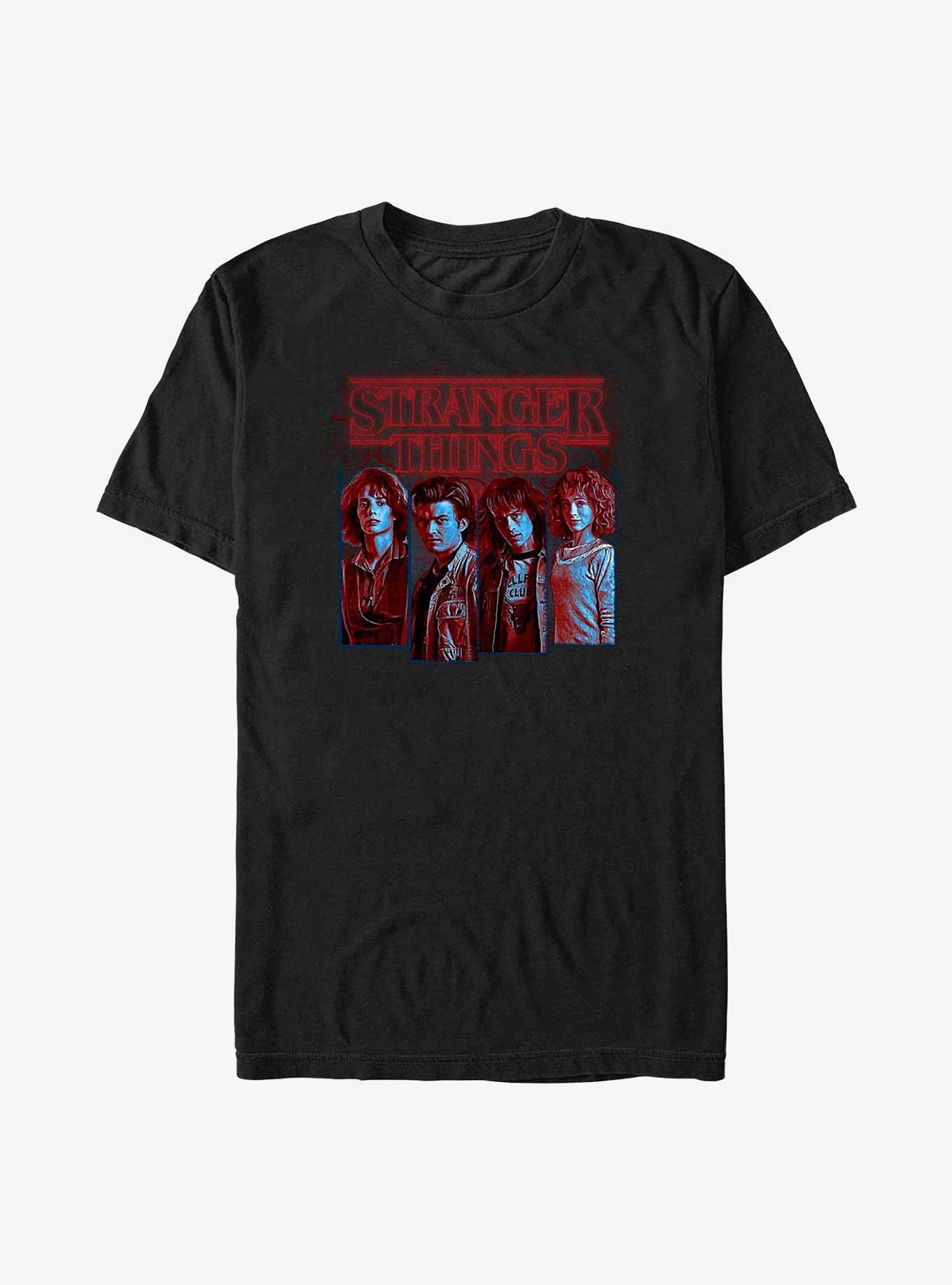 Stranger Things Upside Down Group Big & Tall T-Shirt, BLACK, hi-res