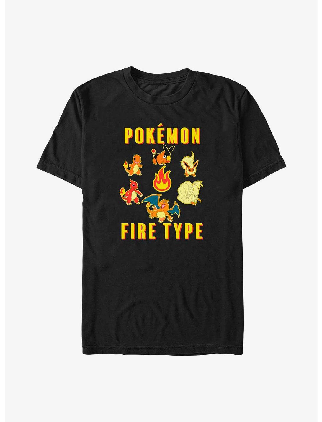 Pokemon Fire Type Big & Tall T-Shirt, BLACK, hi-res