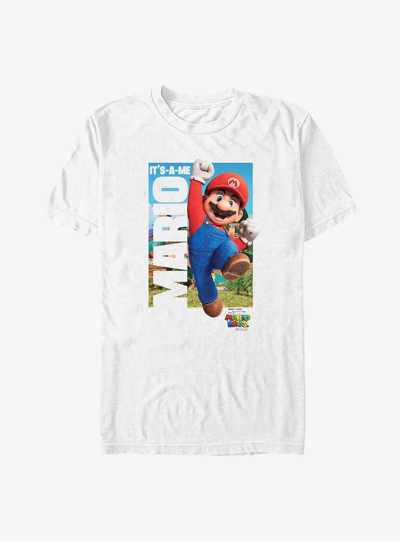 Mario It'S A Me Mario Big & Tall T-Shirt, WHITE, hi-res