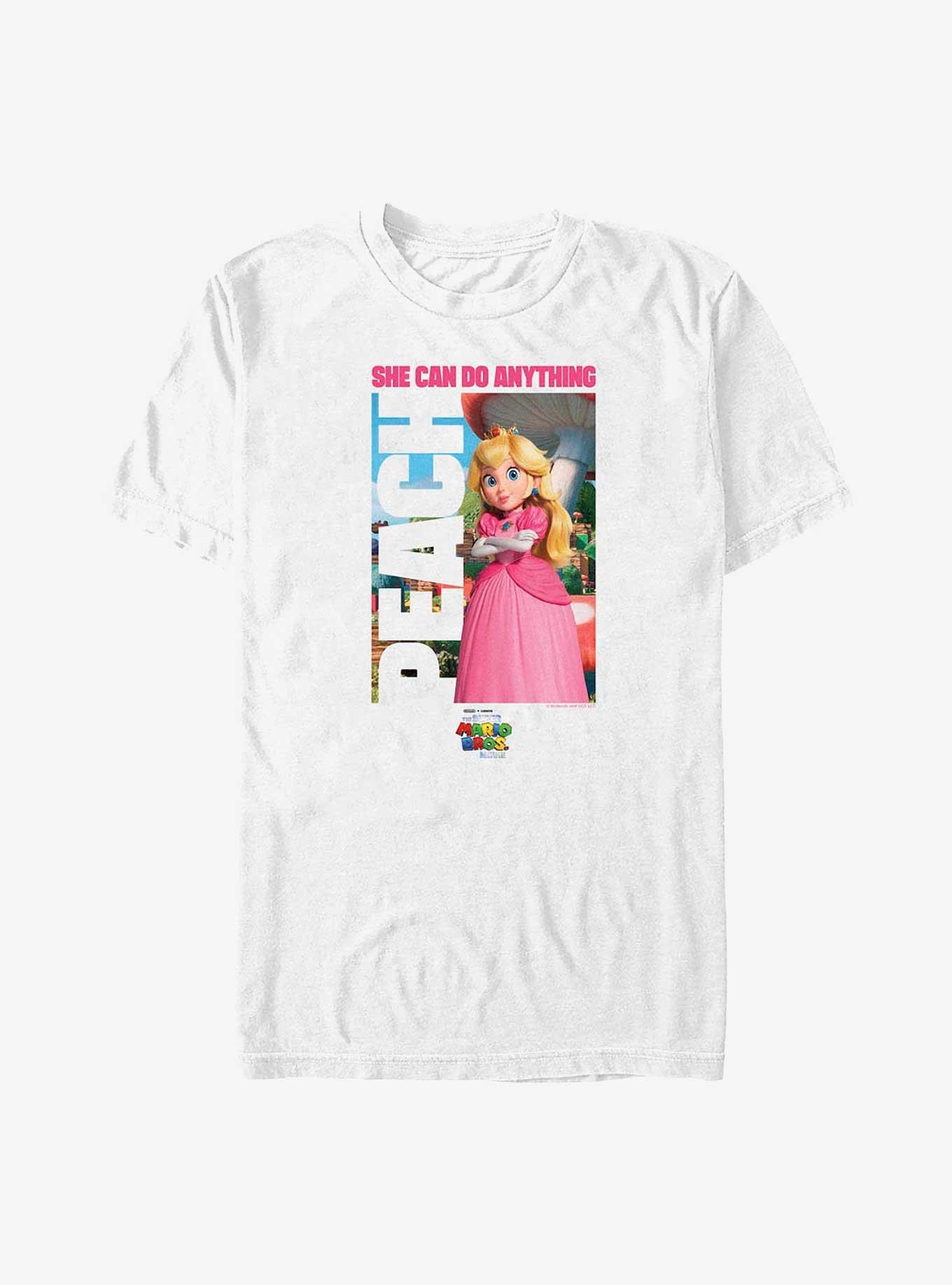 Mario Peach Can Do Anything Big & Tall T-Shirt, WHITE, hi-res