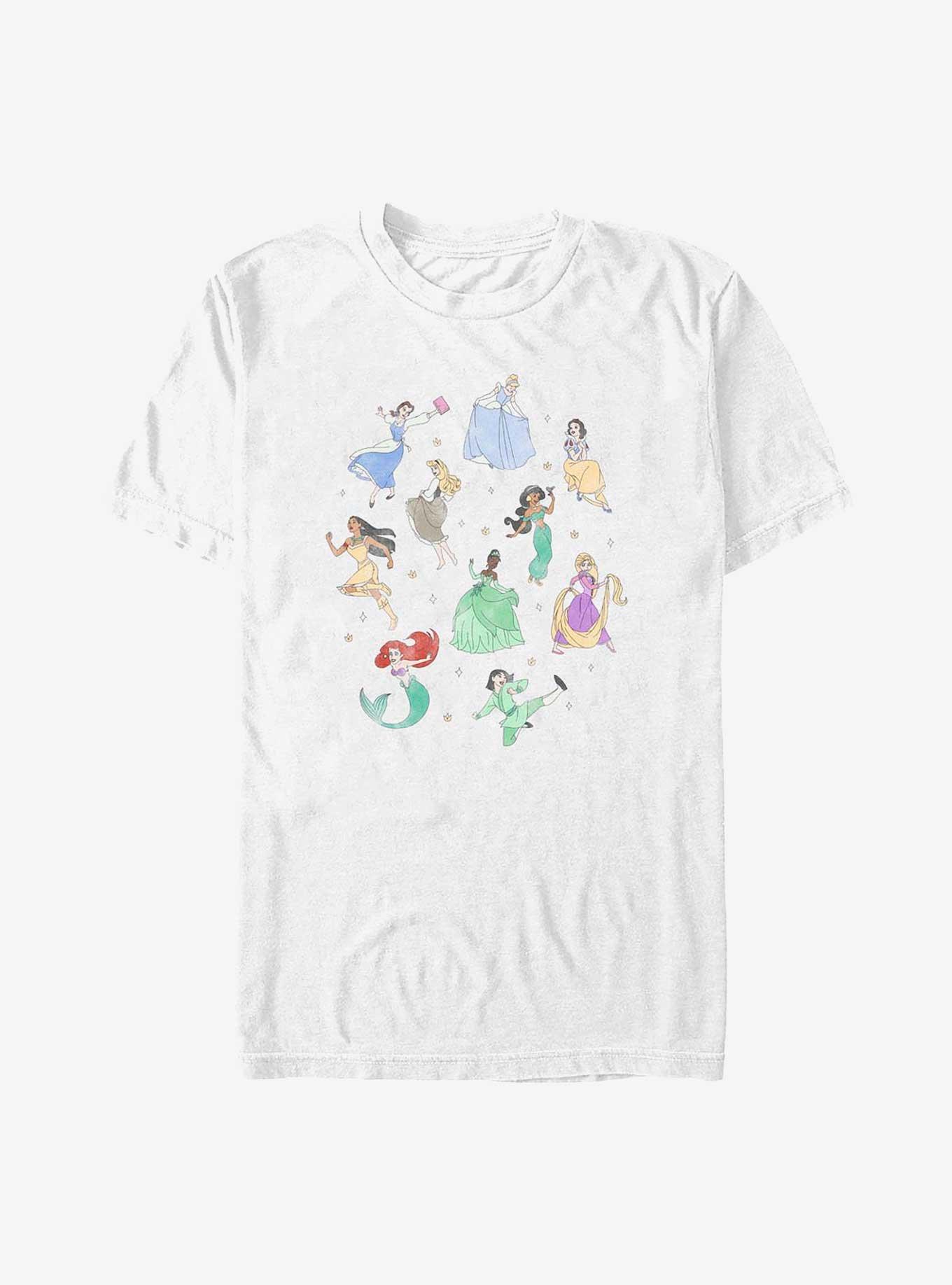 Disney Princesses Princess Doodle Big & Tall T-Shirt, WHITE, hi-res