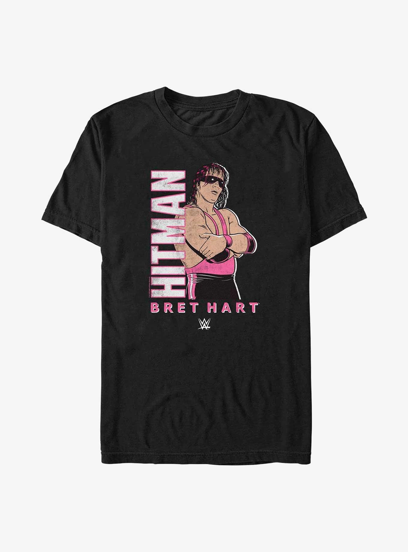 WWE Hitman Bret Hart Big & Tall T-Shirt, BLACK, hi-res