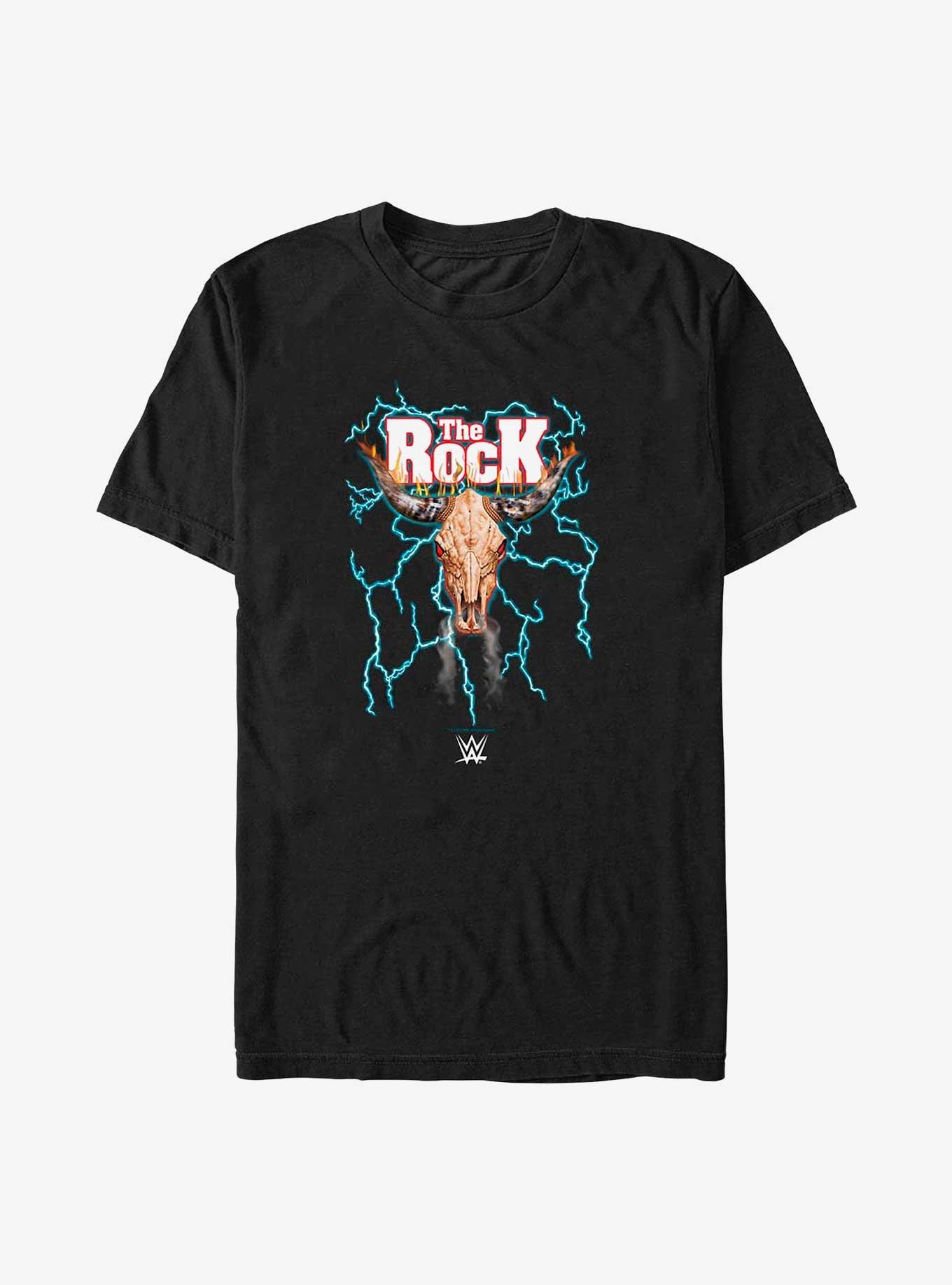 WWE The Rock Bull Skull Big & Tall T-Shirt, BLACK, hi-res