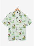 Disney Mickey Mouse and Friends Golf Allover Print Button-Up - BoxLunch Exclusive, LIGHT GREEN, hi-res