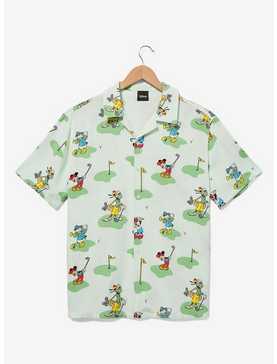 Disney Mickey Mouse and Friends Golf Allover Print Button-Up - BoxLunch Exclusive, , hi-res