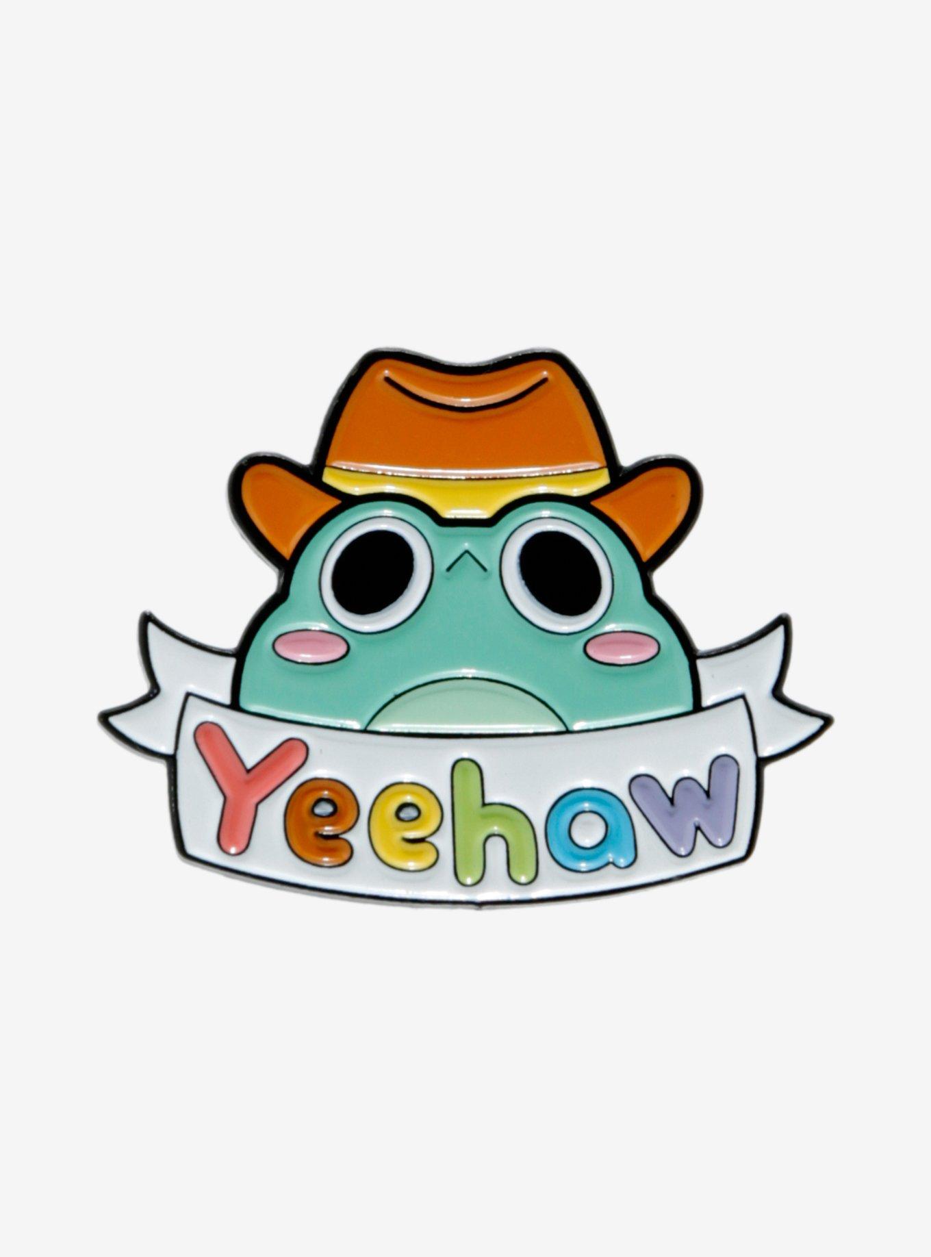 Yeehaw Frog Enamel Pin By Peachie Kei, , hi-res