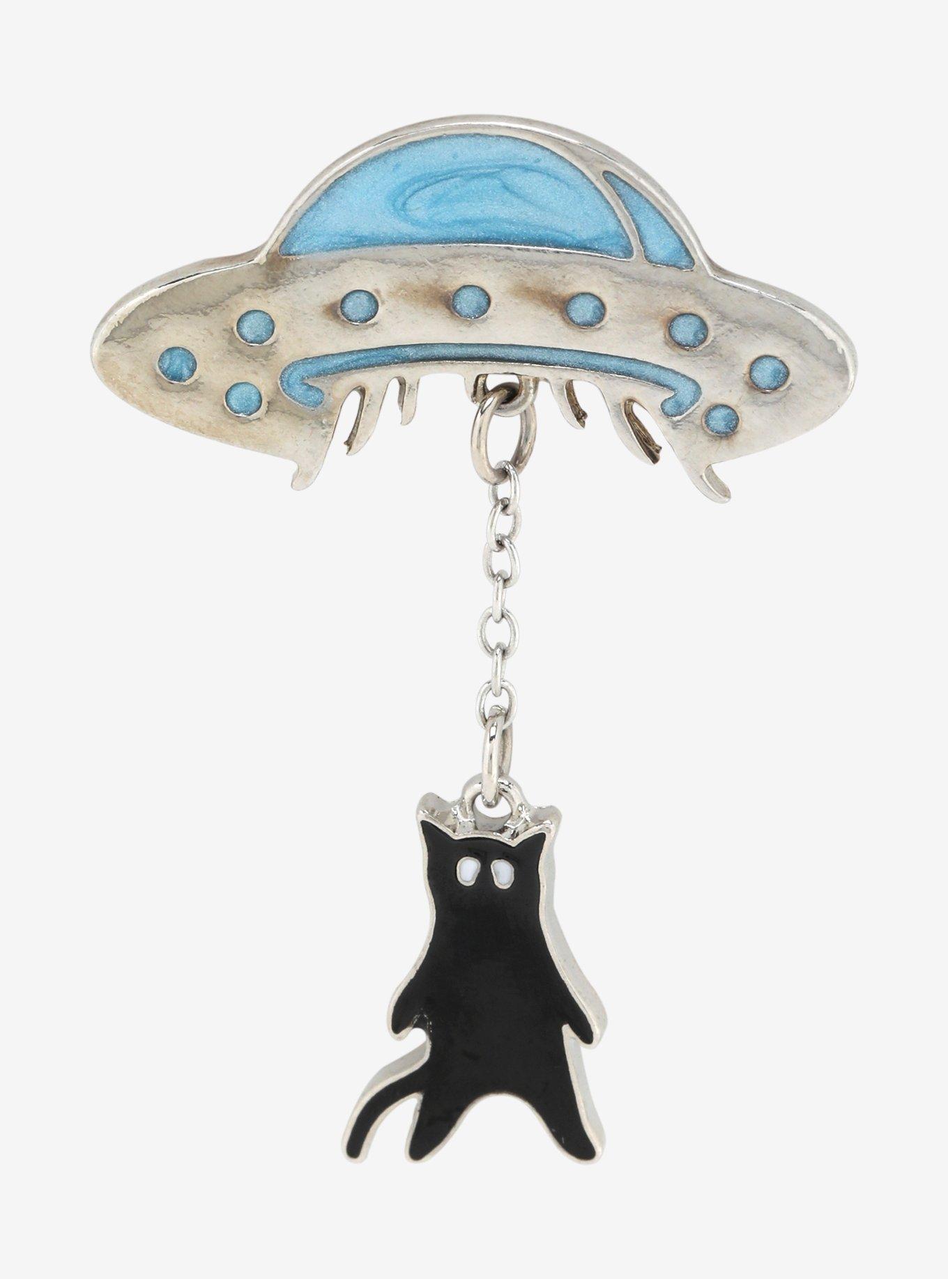 Cat UFO Enamel Pin