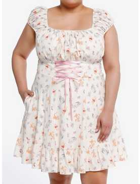 Disney Winnie The Pooh Lace-Up Dress Plus Size, , hi-res