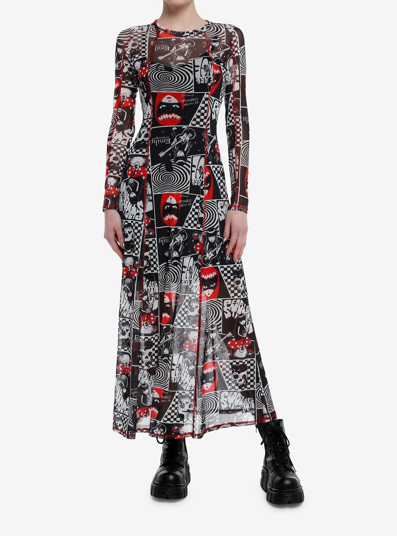 Emily The Strange Collage Maxi Dress, , hi-res