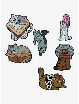 Cat Meow Force Meme Blind Bag Enamel Pins, , hi-res