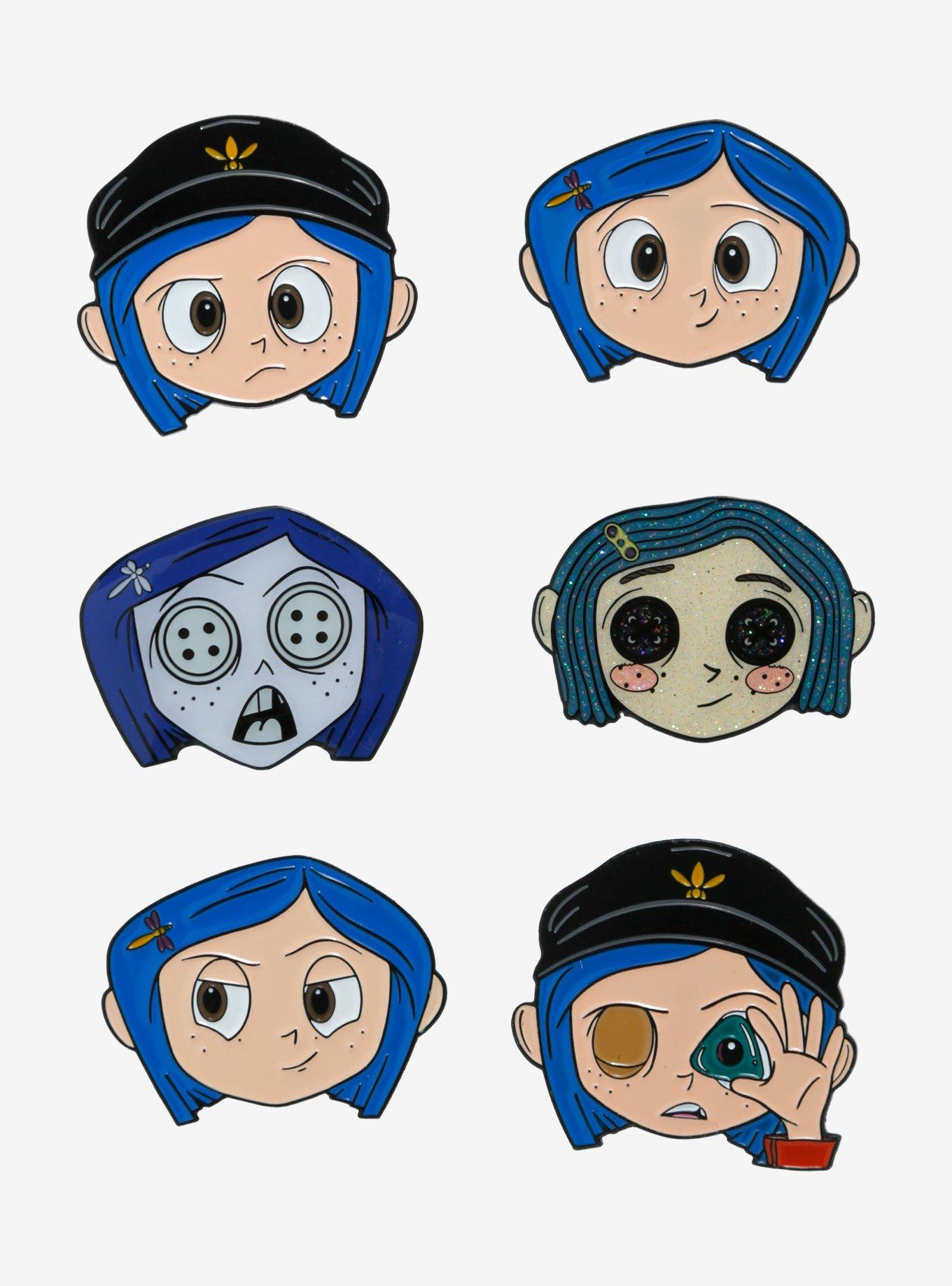 Coraline Facial Expressions Blind Box Enamel Pin, , hi-res