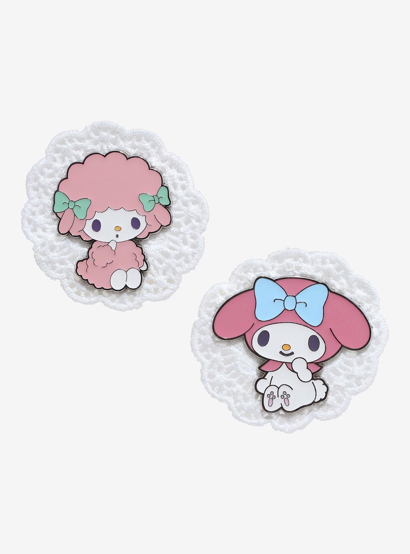 My Melody & My Sweet Piano Doily Enamel Pin Set, , hi-res