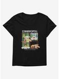 Cinnamoroll Camping With Friends Womens T-Shirt Plus Size, BLACK, hi-res