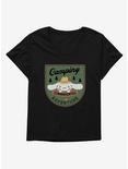 Cinnamoroll Camping Adventure Womens T-Shirt Plus Size, BLACK, hi-res