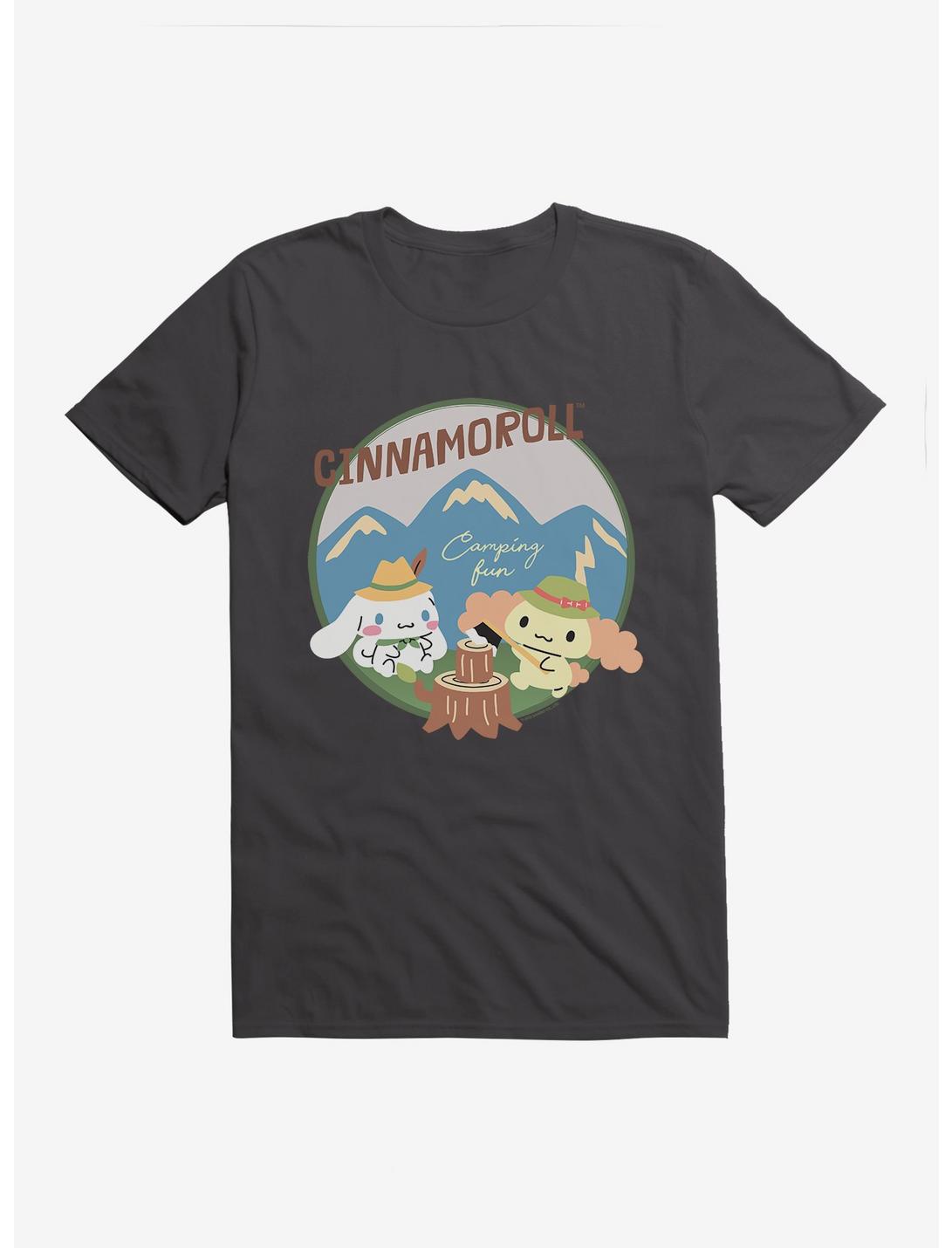 Cinnamoroll Camping Fun T-Shirt, DARK GREY, hi-res