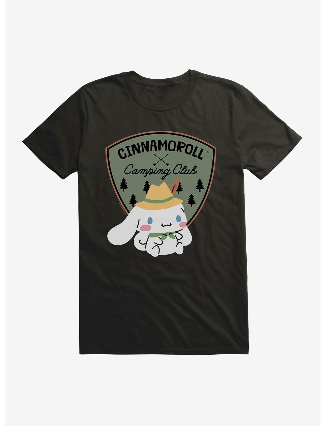 Cinnamoroll Camping Club T-Shirt, BLACK, hi-res