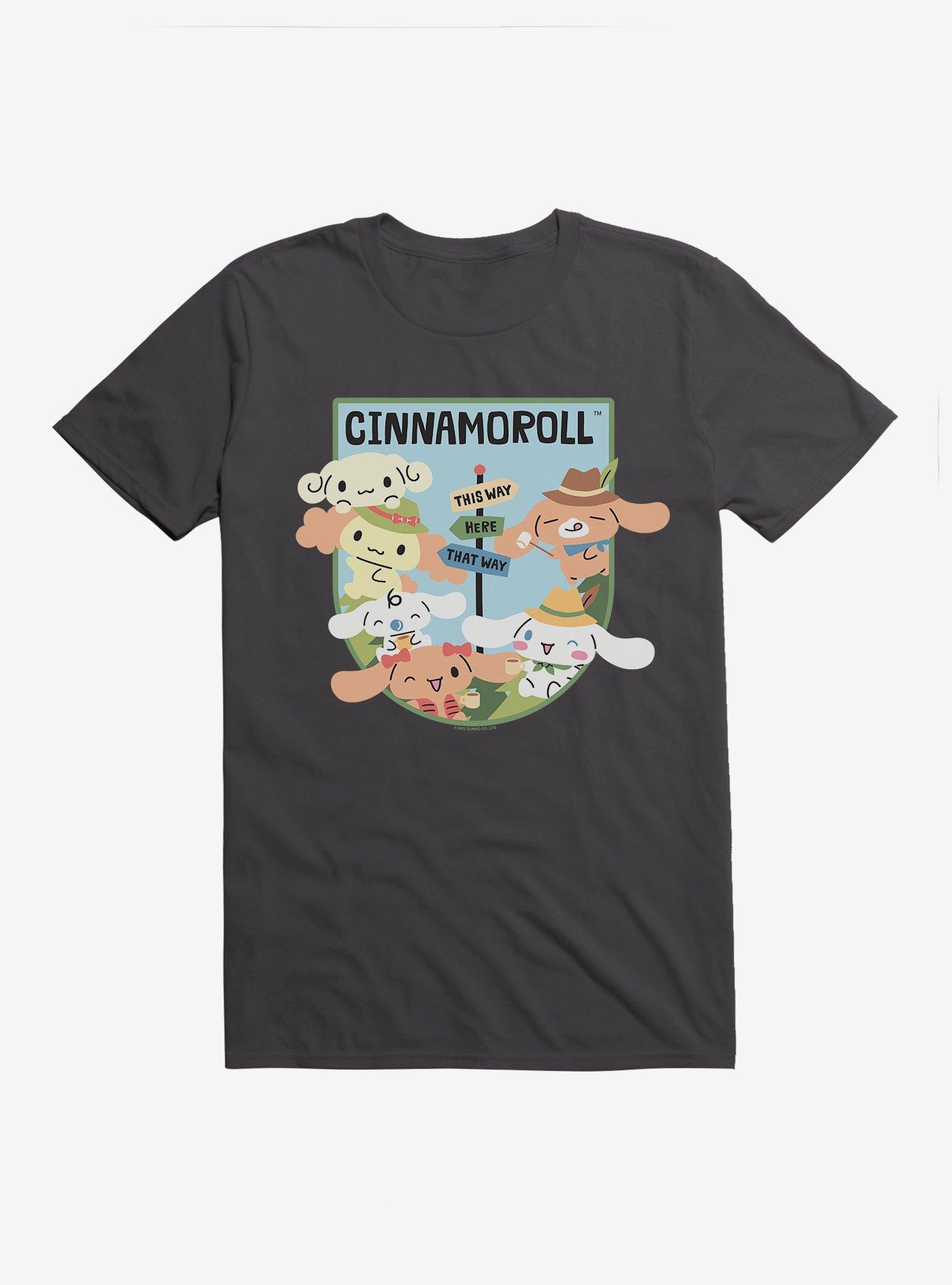Cinnamoroll This Way Here That Way T-Shirt, DARK GREY, hi-res
