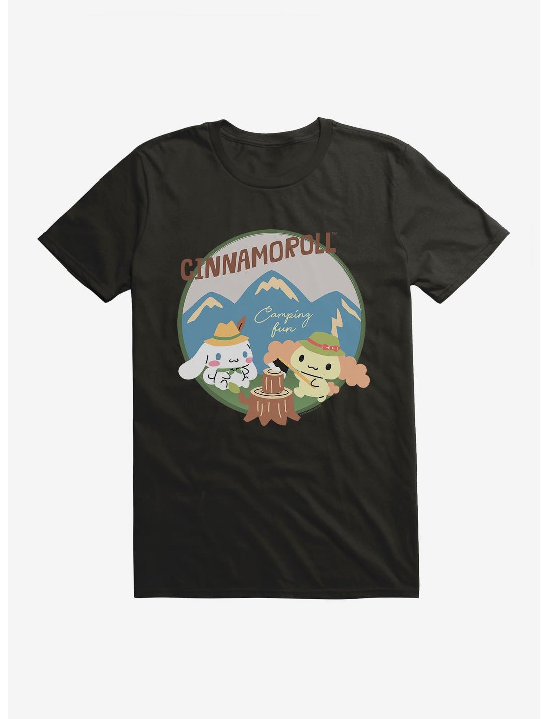 Cinnamoroll Camping Fun T-Shirt, BLACK, hi-res