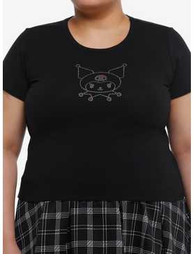Kuromi Rhinestone Girls Baby T-Shirt Plus Size, , hi-res