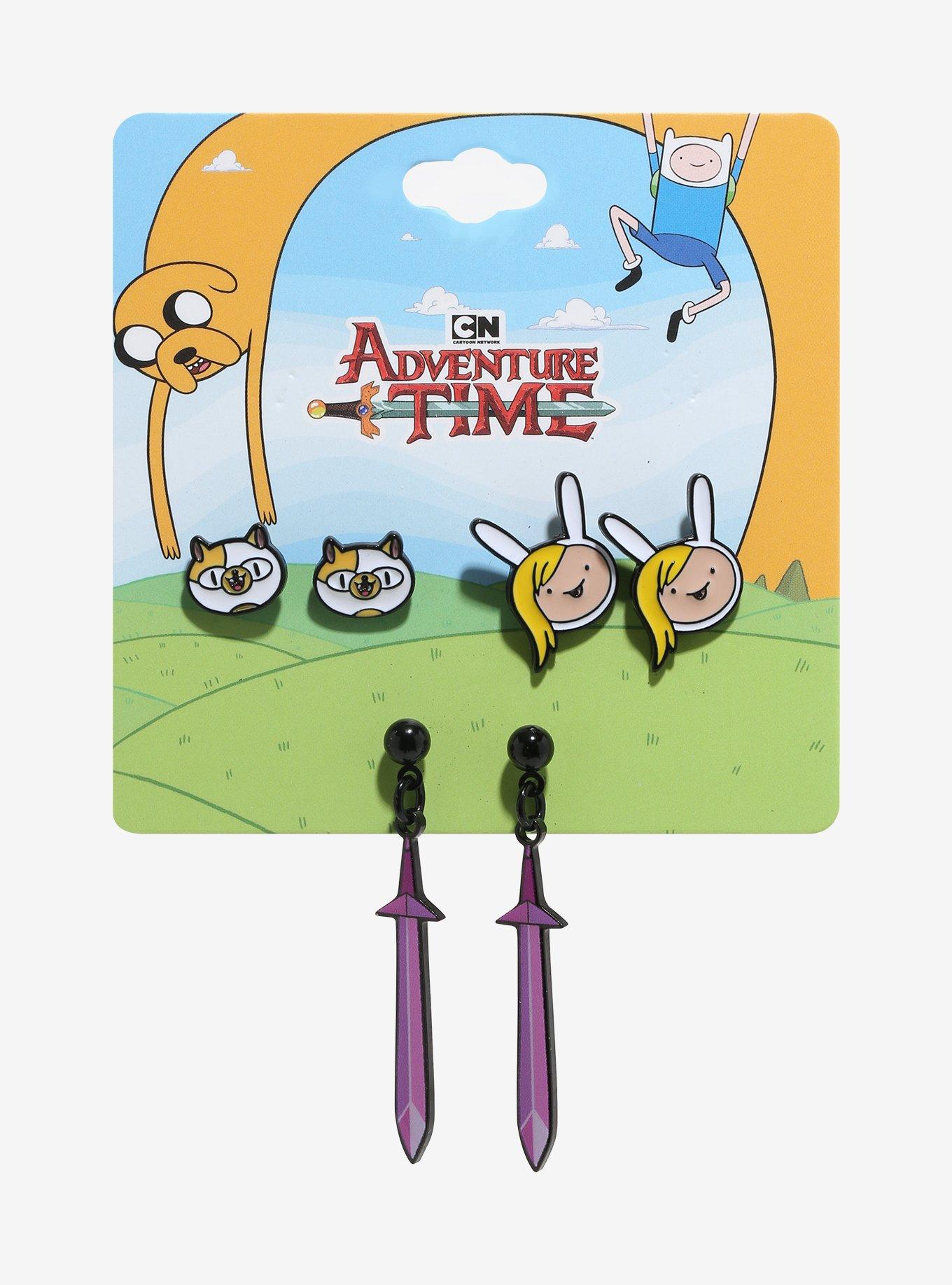 Adventure Time Fionna & Cake Earring Set, , hi-res