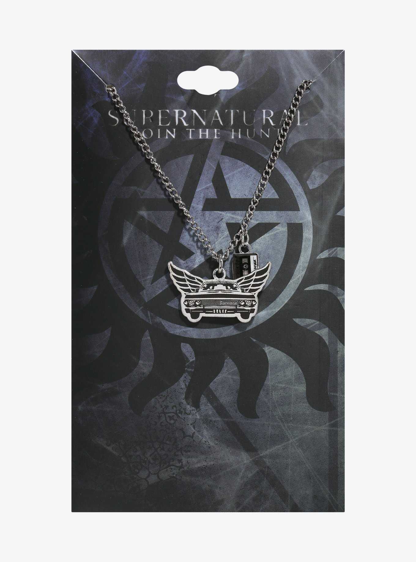 Supernatural Baby Wings Cassette Charm Necklace, , hi-res