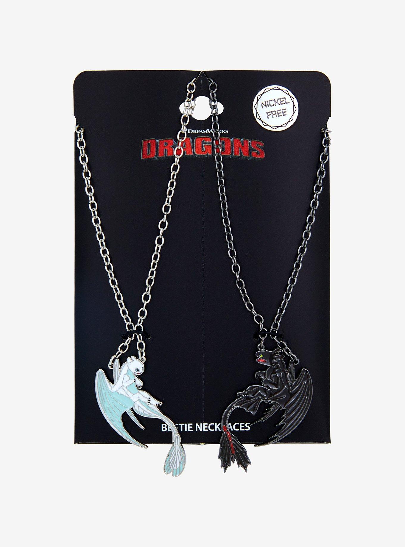 How To Train Your Dragon Night Fury & Light Fury Best Friend Necklace ...