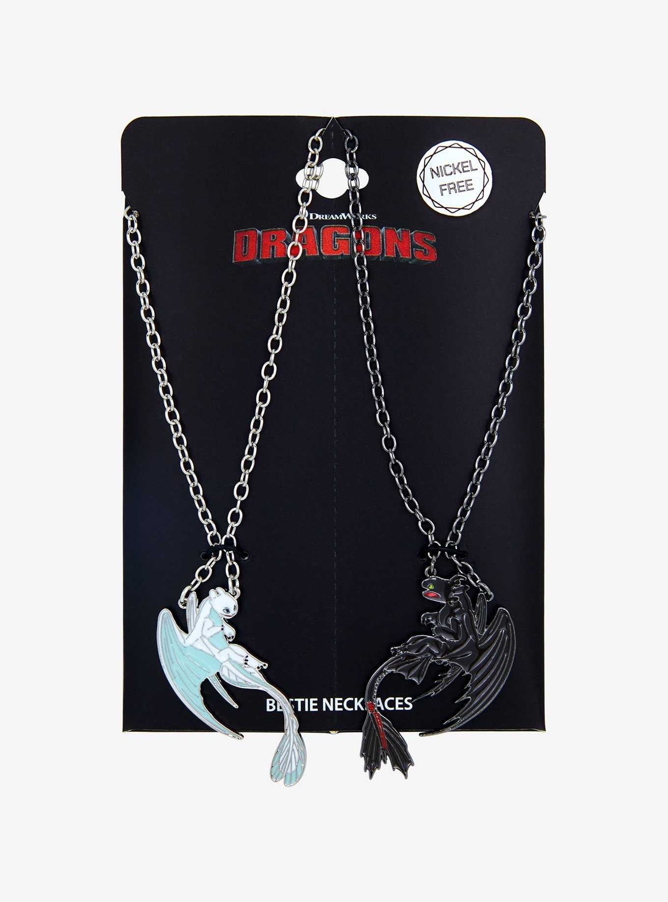 How To Train Your Dragon Night Fury & Light Fury Best Friend Necklace Set, , hi-res