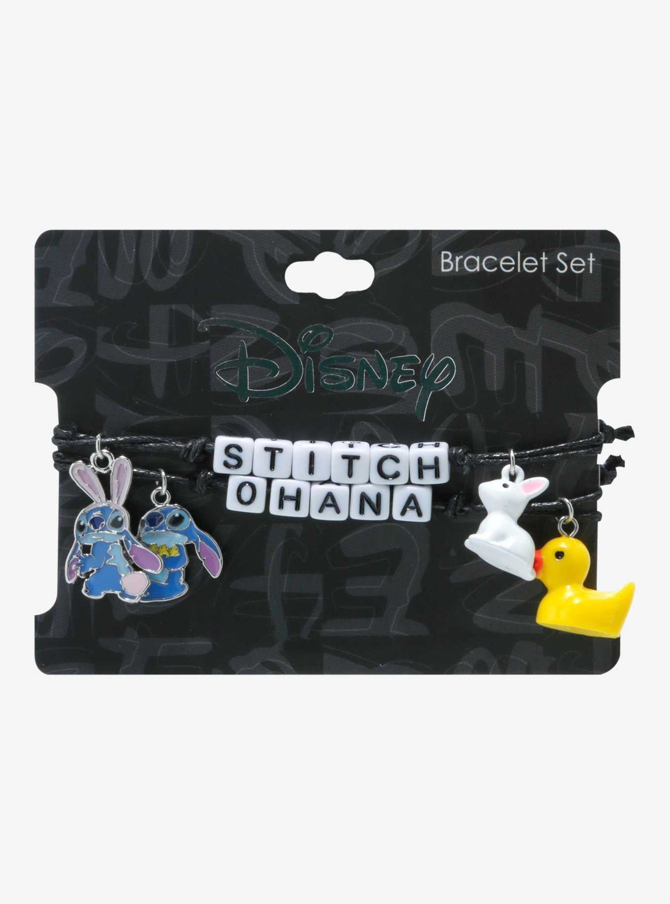 Disney Stitch Bunny Duck Best Friend Cord Bracelet Set, , hi-res