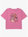 Disney Oliver & Company Rita Oliver and Dodger Girls Youth Crop T-Shirt, PINK, hi-res